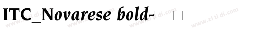 ITC_Novarese bold字体转换